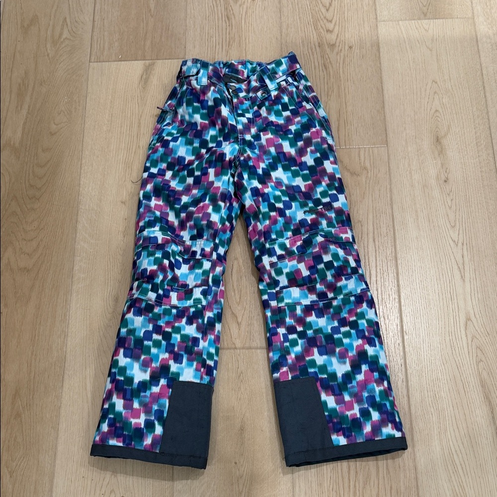 Colorful Geometric Snow Pants - Teal, Purple & Pink Arctix